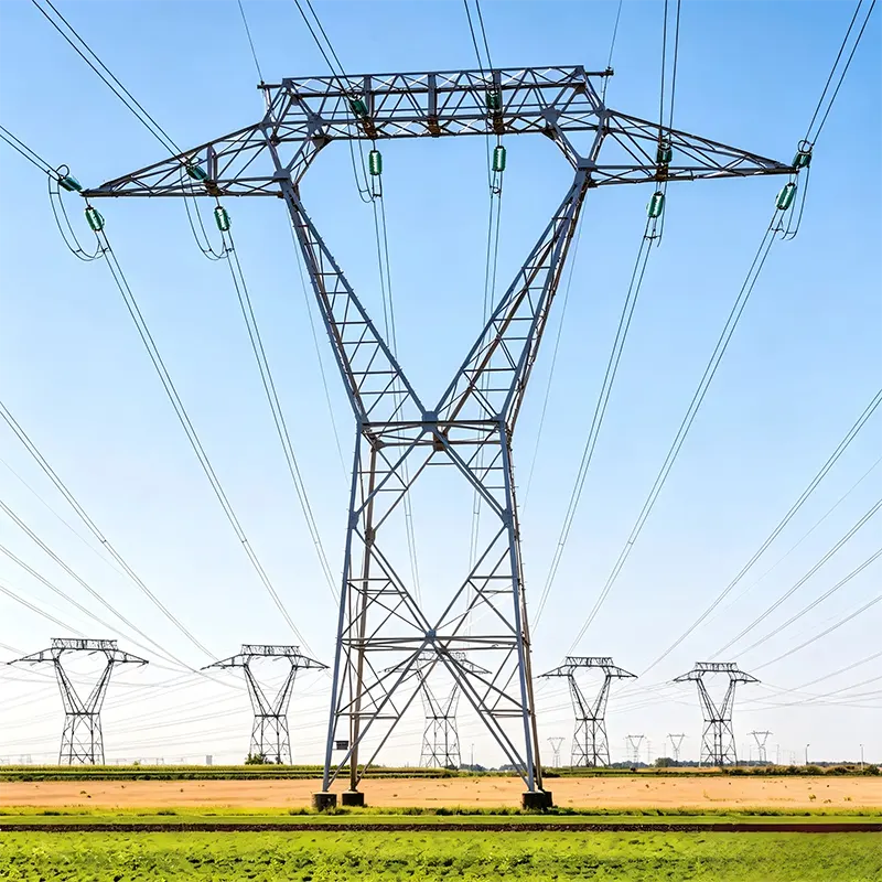 400kV 고전압 송전선 타워