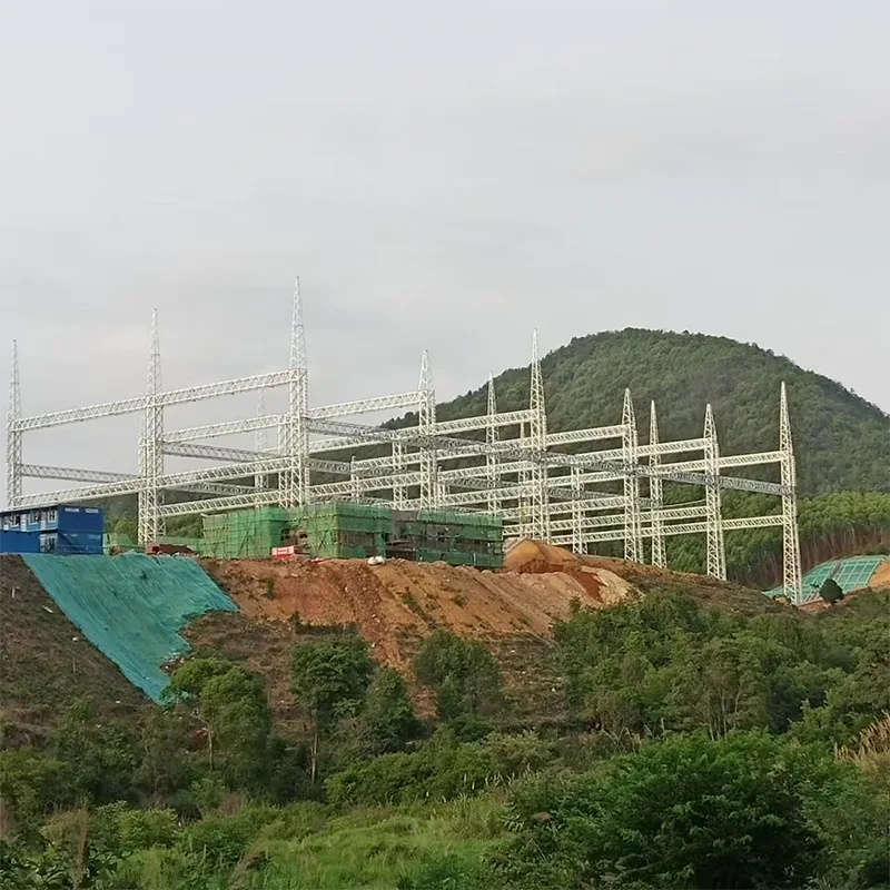 전기 전송 변전소 강철 구조물